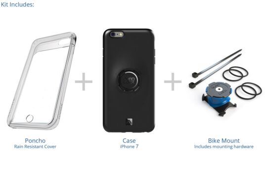 Uchwyt rowerowy z etui dla iPhone 7 Quad Lock